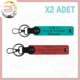 MiaWiki Motorcular İçin İsme Özel Anahtarlık 2'li Set, Standart, MH-KAN-MT-4918x2, Nar Çiçeği-Koyu Turkuaz, üniseks-yetişkin