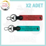 MiaWiki Motorcular İçin İsme Özel Anahtarlık 2'li Set, Standart, MH-KAN-MT-5318x2, Nar Çiçeği-Koyu Turkuaz, üniseks-yetişkin