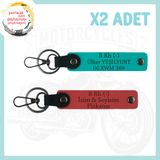 MiaWiki Motorcular İçin İsme Özel Anahtarlık, Standart, MH-KAN-MT-5118x2, Nar Çiçeği-Koyu Turkuaz, üniseks-yetişkin