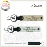 MiaWiki Motorcular İçin Kan Grubu Yazılı Anahtarlık, Standart, MH-KAN-MT-10515x2, Beyaz-Sütlü Kahve-siyah, üniseks-yetişkin