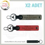 MiaWiki Motorcular İçin Kişiselleştirilmiş Anahtarlık, Standart, MH-KAN-MT-7958x2, Nar Çiçeği-Kül Gri-siyah, üniseks-yetişkin