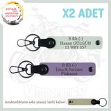 MiaWiki Motorcular İçin Kişiselleştirilmiş Anahtarlık, Standart, MH-KAN-MT-8843x2, Mor Menekşe-Beyaz-sütlü kahve, üniseks-yetişkin