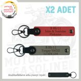 MiaWiki Motorcular İçin Kişiselleştirilmiş Anahtarlık, Standart, MH-KAN-MT-8958x2, Nar Çiçeği-Kül Gri-siyah, üniseks-yetişkin