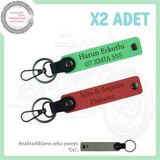 MiaWiki Motorcular İçin Kişiye Özel Deri Anahtarlık Seti, Standart, MH-KAN-MT-11935x2, Nar Çiçeği-Fıstık Yeşil-gri, üniseks-yetişkin