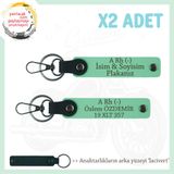 MiaWiki Motorcular İçin Özel Anahtarlık İsim Plaka Kan, Standart, MH-KAN-MT-7326x2, Yeşil-lacivert, üniseks-yetişkin