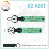 MiaWiki Motorcular İçin Özel Anahtarlık İsim Plaka Kan, Standart, MH-KAN-MT-9326x2, Yeşil-lacivert, üniseks-yetişkin