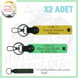 MiaWiki Motorcular İçin Özel İsim Plaka Kan Grubu Anahtarlık, Standart, MH-KAN-MT-7124x2, Sarı-Fıstık Yeşil-yeşil, üniseks-yetişkin