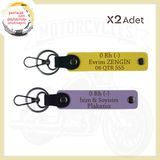 MiaWiki Motorcular İçin Özel Tasarım Anahtarlık, Standart, MH-KAN-MT-4497x2, Mor Menekşe-Sarı, üniseks-yetişkin