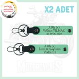 MiaWiki Motorcular Özel İsim Plaka Kan Grubu Anahtarlık, Standart, MH-KAN-MT-4390x2, Yeşil, üniseks-yetişkin