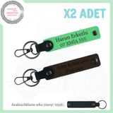 MiaWiki Motorculara İlham Veren Deri Anahtarlık, Standart, MH-KAN-MT-11552x2, Koyu Kahve-Fıstık Yeşil-siyah, üniseks-yetişkin