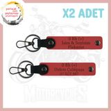 MiaWiki Motorculara Özel İsim Plaka Kan Grubu Anahtarlık, Standart, MH-KAN-MT-4729x2, Nar Çiçeği, üniseks-yetişkin