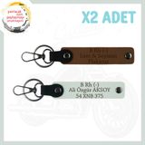 MiaWiki Motorculara Özel İsim Plaka Kan Grubu Anahtarlık, Standart, MH-KAN-MT-5010x2, Açık Kahve-Beyaz, üniseks-yetişkin