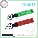 MiaWiki Motorculara Özel İsim ve Plaka Yazılı Anahtarlık, Standart, MH-KAN-MT-11936x2, Nar Çiçeği-Fıstık Yeşil-lacivert, üniseks-yetişkin