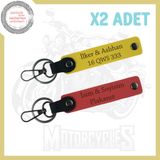 MiaWiki Motorculara Özel Plakalı İsim Yazılı Anahtarlık, Standart, MH-KAN-MT-4125x2, Nar Çiçeği-Sarı, üniseks-yetişkin