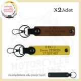 MiaWiki Motorcuya Özel İsim Plaka Kan Grubu Anahtarlık, Standart, MH-KAN-MT-10464x2, Açık Kahve-Sarı-siyah, üniseks-yetişkin