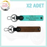MiaWiki Motorcuya Özel İsim Plaka Kan Grubu Anahtarlık, Standart, MH-KAN-MT-4822x2, Açık Kahve-Turkuaz, üniseks-yetişkin