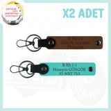 MiaWiki Motorcuya Özel İsim Plaka Kan Grubu Anahtarlık, Standart, MH-KAN-MT-5022x2, Açık Kahve-Turkuaz, üniseks-yetişkin