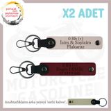 MiaWiki Motorsiklet Anahtarlığı İsim Plaka Kan Grubu, Standart, MH-KAN-MT-10053x2, Pudra-Bordo-sütlü kahve, üniseks-yetişkin