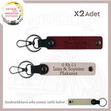 MiaWiki Motorsiklet Anahtarlığı İsim Plaka Kan Grubu, Standart, MH-KAN-MT-11053x2, Pudra-Bordo-sütlü kahve, üniseks-yetişkin