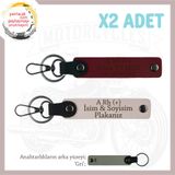 MiaWiki Motorsiklet Anahtarlığı İsim Plaka Kan Grubu, Standart, MH-KAN-MT-6050x2, Pudra-Bordo-gri, üniseks-yetişkin