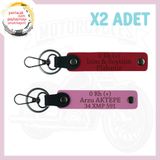 MiaWiki Motorsiklet Kullanıcılarına Özel Anahtarlık, Standart, MH-KAN-MT-4681x2, Kırmızı-Pembe, üniseks-yetişkin