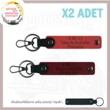MiaWiki Motorsiklet Tarzı Kişiselleştirilmiş Anahtarlık, Standart, MH-KAN-MT-10932x2, Nar Çiçeği-Bordo-siyah, üniseks-yetişkin