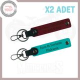 MiaWiki Motosiklet 2'li Anahtarlık Kişiye Özel, Standart, MH-KAN-MT-4043x2, Koyu Turkuaz-Bordo, üniseks-yetişkin