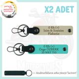 MiaWiki Motosiklet Anahtarlık İsim Plaka Kan Grubu, Standart, MH-KAN-MT-10170x2, Sütlü Kahve-Turkuaz-lacivert, üniseks-yetişkin