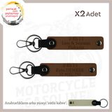 MiaWiki Motosiklet Anahtarlık İsim Plaka Kan Grubu, Standart, MH-KAN-MT-10473x2, Açık Kahve-sütlü kahve, üniseks-yetişkin