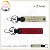 MiaWiki Motosiklet Anahtarlık İsim Plaka Kan Grubu, Standart, MH-KAN-MT-10826x2, Kırmızı-Sütlü Kahve-sütlü kahve, üniseks-yetişkin