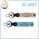 MiaWiki Motosiklet Anahtarlık İsim Plaka Kan Grubu, Standart, MH-KAN-MT-4366x2, Yavruağzı-Gök Mavi, üniseks-yetişkin