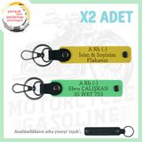 MiaWiki Motosiklet Anahtarlık İsim Plaka Kan Grubu, Standart, MH-KAN-MT-7122x2, Sarı-Fıstık Yeşil-siyah, üniseks-yetişkin