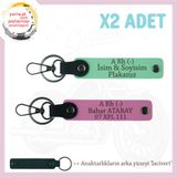 MiaWiki Motosiklet Anahtarlık İsim Plaka Kan Grubu, Standart, MH-KAN-MT-7328x2, Yeşil-Pembe-lacivert, üniseks-yetişkin