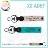 MiaWiki Motosiklet Anahtarlık İsim Plaka Kan Grubu, Standart, MH-KAN-MT-8074x2, Pudra-Koyu Turkuaz-sütlü kahve, üniseks-yetişkin