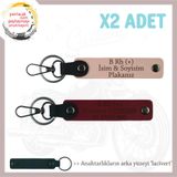 MiaWiki Motosiklet Anahtarlık İsim Plaka Kan Grubu, Standart, MH-KAN-MT-8211x2, Yavruağzı-Bordo-lacivert, üniseks-yetişkin