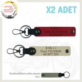 MiaWiki Motosiklet Anahtarlık İsim Plaka Kan Grubu, Standart, MH-KAN-MT-8823x2, Kırmızı-Sütlü Kahve-gri, üniseks-yetişkin