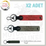 MiaWiki Motosiklet Anahtarlık İsim Plaka Kan Grubu, Standart, MH-KAN-MT-8960x2, Nar Çiçeği-Kül Gri-yeşil, üniseks-yetişkin