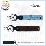 MiaWiki Motosiklet Anahtarlık İsim Plaka Kan Grubu, Tek Ebat, MH-KAN-MT-10592x2, Koyu Kahve-Gök Mavi-lacivert, üniseks-yetişkin