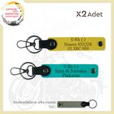 MiaWiki Motosiklet Anahtarlık İsim Plaka Kan Grubu, Tek Ebat, MH-KAN-MT-10657x2, Koyu Turkuaz-Sarı-gri, üniseks-yetişkin