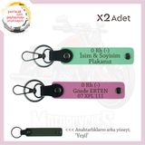 MiaWiki Motosiklet Anahtarlık İsim Plaka Kan Grubu, Tek Ebat, MH-KAN-MT-11331x2, Yeşil-Pembe-yeşil, üniseks-yetişkin