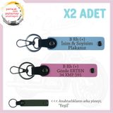 MiaWiki Motosiklet Anahtarlık İsim Plaka Kan Grubu, Tek Ebat, MH-KAN-MT-7561x2, Gök Mavi-Pembe-yeşil, üniseks-yetişkin