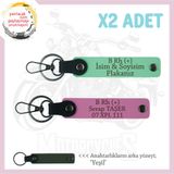 MiaWiki Motosiklet Anahtarlık İsim Plaka Kan Grubu, Tek Ebat, MH-KAN-MT-8331x2, Yeşil-Pembe-yeşil, üniseks-yetişkin