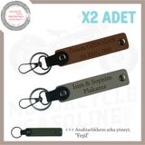 MiaWiki Motosiklet Anahtarlık İsim Plaka Yazılı 2'li Set, Tek Ebat, MH-KAN-MT-11644x2, Kül Gri-Açık Kahve-yeşil, üniseks-yetişkin