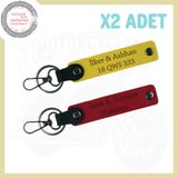 MiaWiki Motosiklet Anahtarlık Plaka ve İsim Yazılı, Standart, MH-KAN-MT-4077x2, Kırmızı-Sarı, üniseks-yetişkin