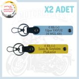 MiaWiki Motosiklet Anahtarlık Set İsim Plaka Kan Grubu, Standart, MH-KAN-MT-4749x2, Sarı-Gök Mavi, üniseks-yetişkin