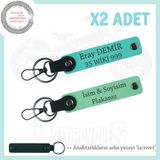 MiaWiki Motosiklet Anahtarlık Seti İsim ve Plaka Yazılı, Standart, MH-KAN-MT-12350x2, Yeşil-Turkuaz-lacivert, üniseks-yetişkin