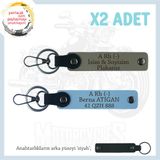 MiaWiki Motosiklet Aşıkları İçin İsim Plaka Anahtarlık, Standart, MH-KAN-MT-6698x2, Kül Gri-Gök Mavi-siyah, üniseks-yetişkin