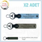 MiaWiki Motosiklet Aşıkları İçin İsim Plaka Anahtarlık, Standart, MH-KAN-MT-8710x2, Kül Gri-Gök Mavi-yeşil, üniseks-yetişkin
