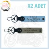 MiaWiki Motosiklet Aşıklarına İsim Plaka Anahtarlık, Standart, MH-KAN-MT-4663x2, Kül Gri-Gök Mavi, üniseks-yetişkin