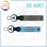MiaWiki Motosiklet Aşıklarına İsim Plaka Anahtarlık, Standart, MH-KAN-MT-5263x2, Kül Gri-Gök Mavi, üniseks-yetişkin